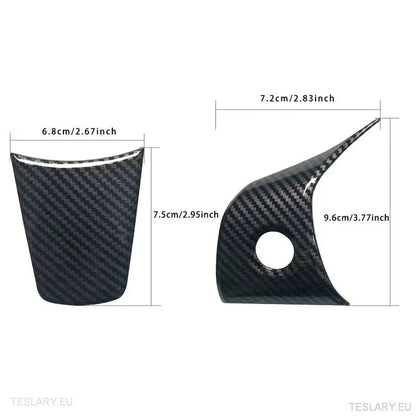 Tesla 3/Y Steering Wheel Upgrade Cover in Black Carbon , Cherry Red , Pink or White