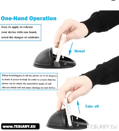Car Phone Holder Multi - Function - Anti Slip Silicone Dash Phone Holder - TESLARY Tesla Shop Accessories Europe Nederlands Ireland Deutschland Espana Alicante France Italia