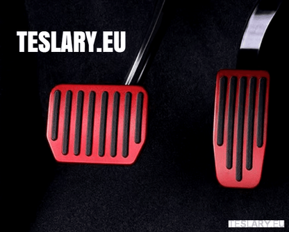 Performance Upgrade Tesla 3 / Y Non Slip Aluminium Foot Pedals - TESLARY Tesla Shop Accessories Europe Nederlands Ireland Deutschland Espana Alicante France Italia