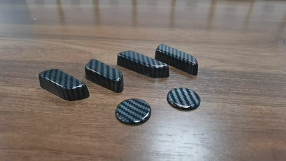 Tesla Model 3 / Y Seat Control Button Full 3D Protective Covers Carbon  Fiber Style In Black , Red or Blue
