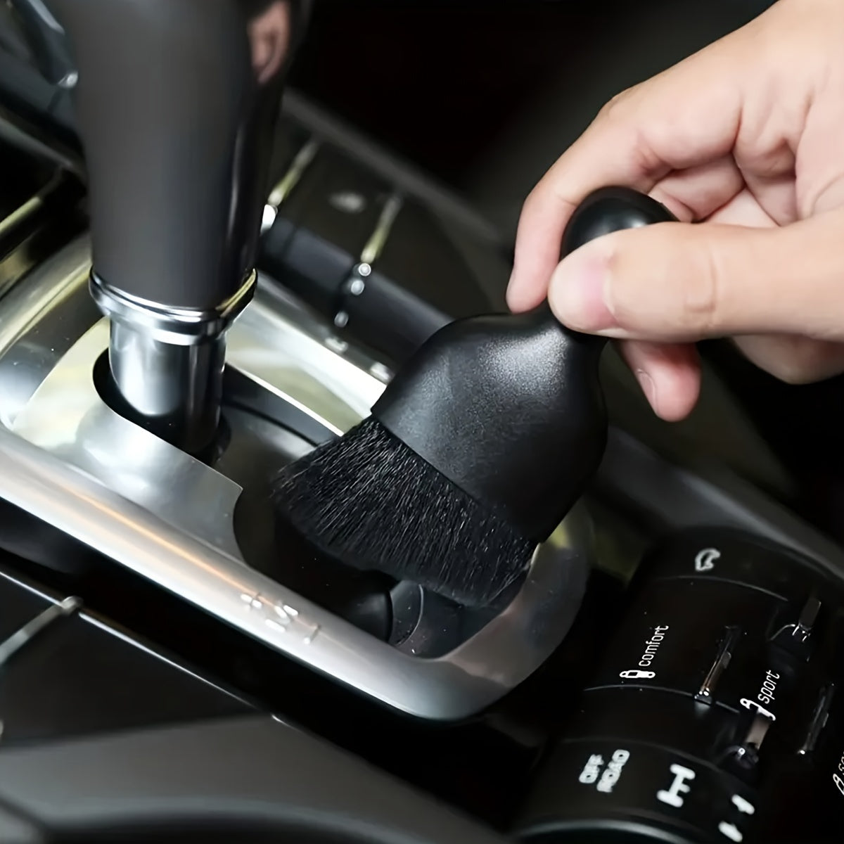 1pc Car Interior Cleaning Brush Compact Soft Bristle Brush Car Seat Center Console Gap Interior Dust Removal Artifact Car Interior Air Conditioner Air Outlet Cleaning Brush Car Accessories Men Gift
