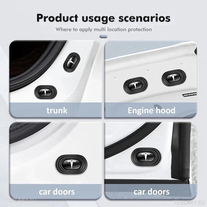 Tesla 3 Y S X Sound Reducing Shock Absorber Pads with Logo - 12 Pack - TESLARY Tesla Shop Accessories Europe Nederlands Ireland Deutschland Espana Alicante France Italia