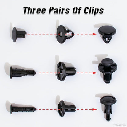 Tesla Body Internal and External Fixer Fastener Clip Pack 70 Pieces