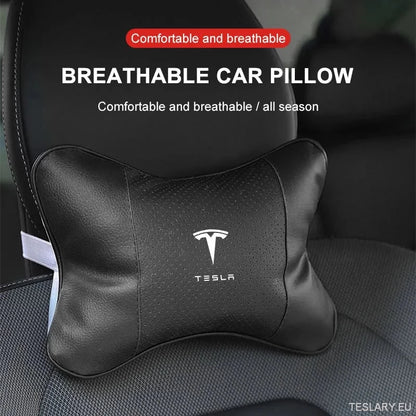Tesla Car Seat Headrest Pillow - Premium Neck Support Cushion