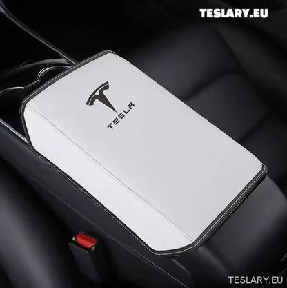 Tesla Model 3 / Y Centre Console PU Leather Armrest Cover with Logo
