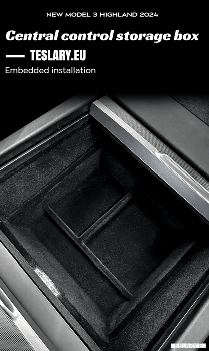 Tesla Model 3+ Highland Accessories 3 Pack Front & Rear Trays & Hidden Storage - TESLARY Tesla Shop Accessories Europe Nederlands Ireland Deutschland Espana Alicante France Italia