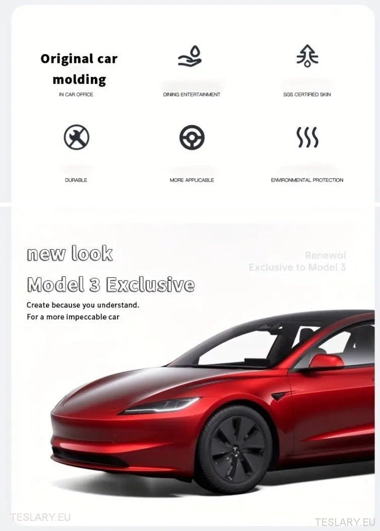 Tesla Model 3 Highland Steering Wheel Cover - Tesla Shop Europe - TESLARY.IE Ireland - France boutique- Deutschland Geschäft- España comercio - Nederland winkel- TESLARY.IE