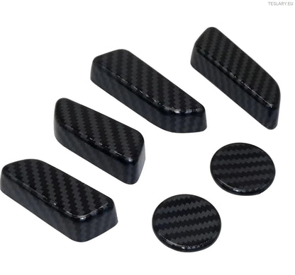 Tesla Model 3 / Y Seat Control Button Full 3D Protective Covers Carbon  Fiber Style In Black , Red or Blue