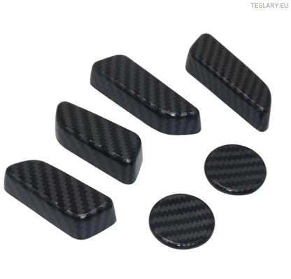 Tesla Model 3 / Y Seat Control Button Full 3D Protective Covers Carbon  Fiber Style In Black , Red or Blue