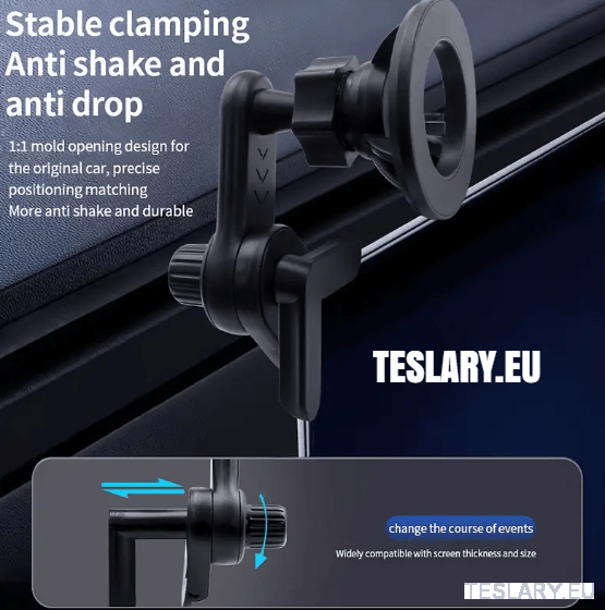 Tesla Model S X Y 3 Screen Phone Mount Holder 360 Degree - TESLARY Tesla Shop Accessories Europe Nederlands Ireland Deutschland Espana Alicante France Italia