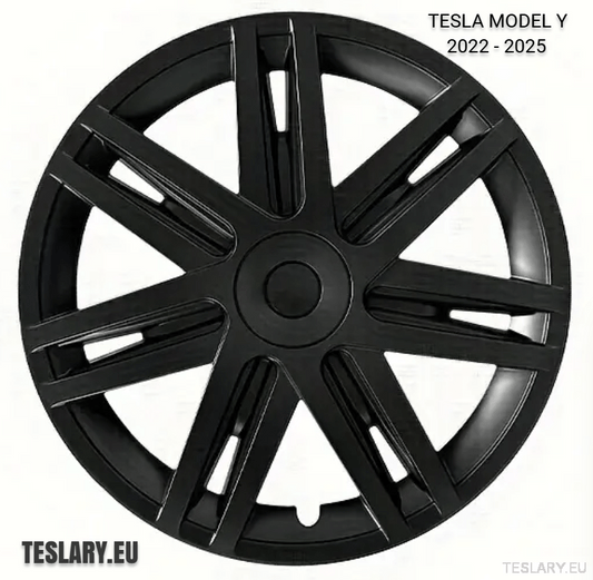 TESLA MODEL Y 19" UNIQUE S3 FULL COVER WHEEL HUBS STAR STYLE - TESLARY Tesla Shop Accessories Europe Nederlands Ireland Deutschland Espana Alicante France Italia