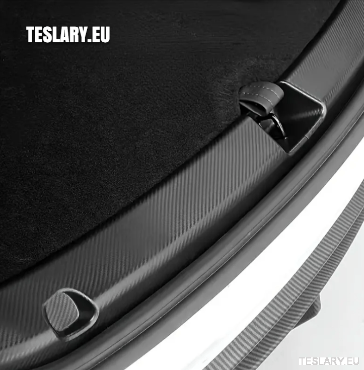 Tesla Model Y 2021 - 2024 ABS Trunk Protector Guard Carbon Fiber Style - TESLARY Tesla Shop Accessories Europe Nederlands Ireland Deutschland Espana Alicante France Italia