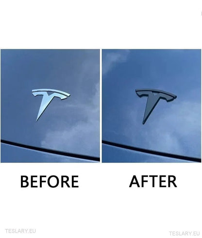 Tesla Model Y Front , Rear & Steering Wheel Logos Kit - TESLARY Tesla Shop Accessories Europe Nederlands Ireland Deutschland Espana Alicante France Italia