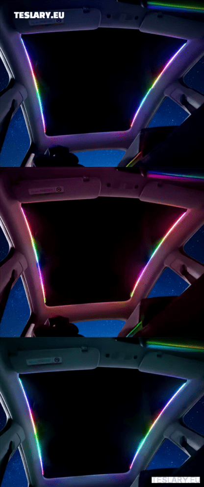 Tesla Model Y Led Ambient Roof Lighting - TESLARY Tesla Shop Accessories Europe Nederlands Dublin Cork Ireland Deutschland Espana Alicante France Italia