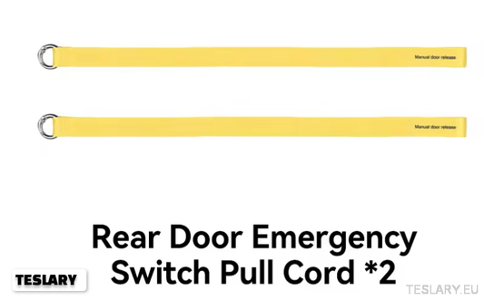 TESLA MODEL Y Rear Door Emergency Manuel Door Release Cord Juniper 2021 - 2025 - TESLARY Tesla Shop Accessories Europe Nederlands Ireland Deutschland Espana Alicante France Italia