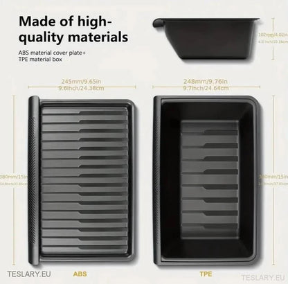 Tesla Model Y Underseat Tray Organiser with Privacy Lid