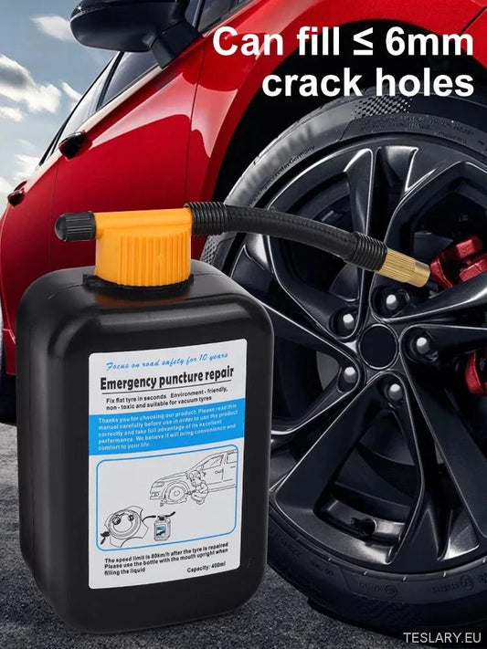 Universal 400ml Tire Sealant & Repair Liquid for EVs - TESLARY Tesla Shop Accessories Europe Nederlands Ireland Deutschland Espana Alicante France Italia